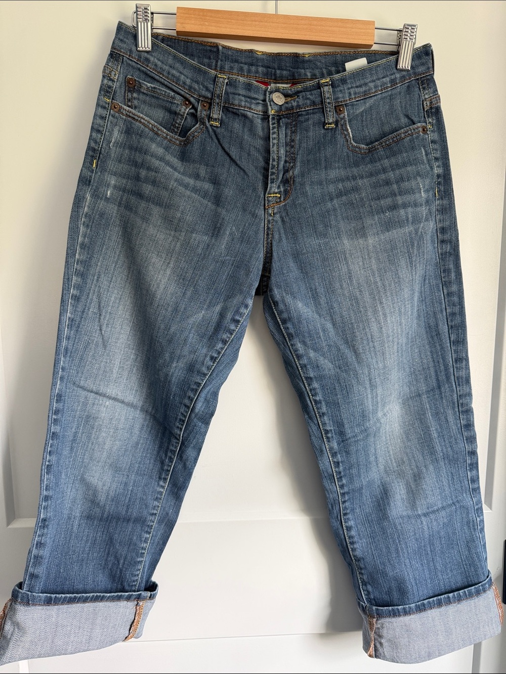 Lucky Brand Women's Cropped Blue Denim Jeans